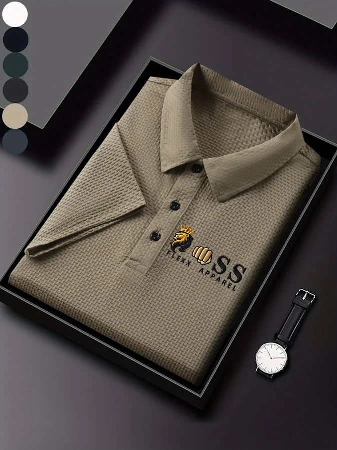 NeoShop Club Premium Textured Polo T-Shirt for Men | Luxury Waffle Knit Casual Polo