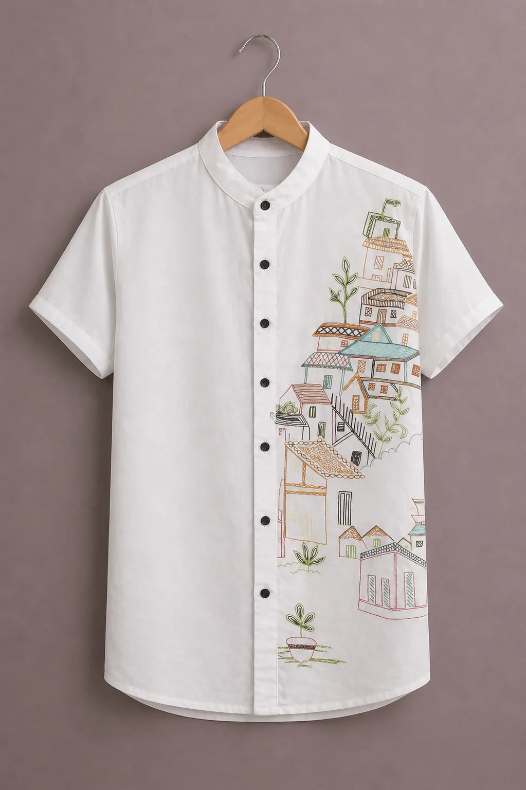 SharpShirt Cityscape Art Casual Shirt
