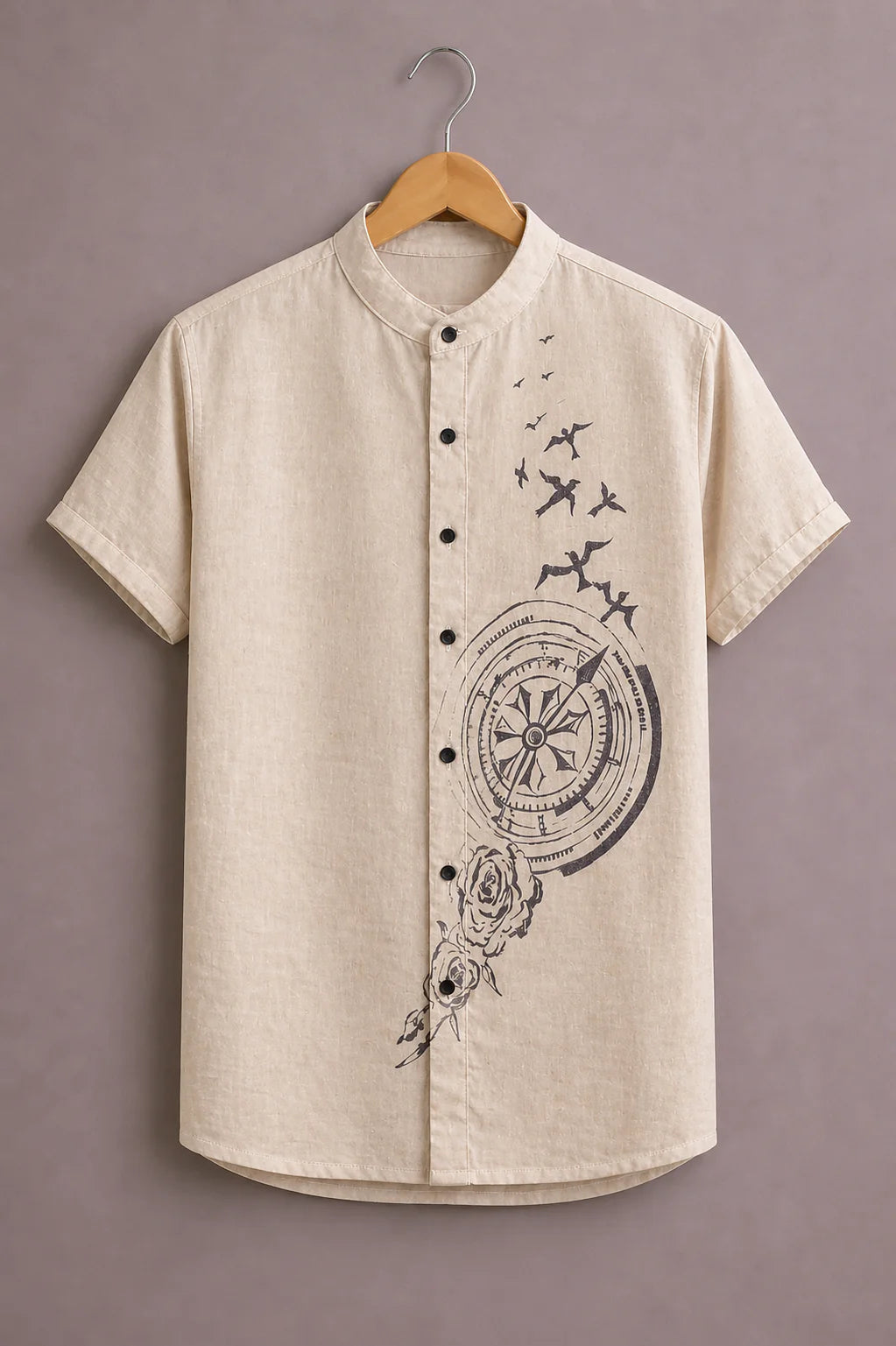 SharpShirt Compass Art Casual Shirt