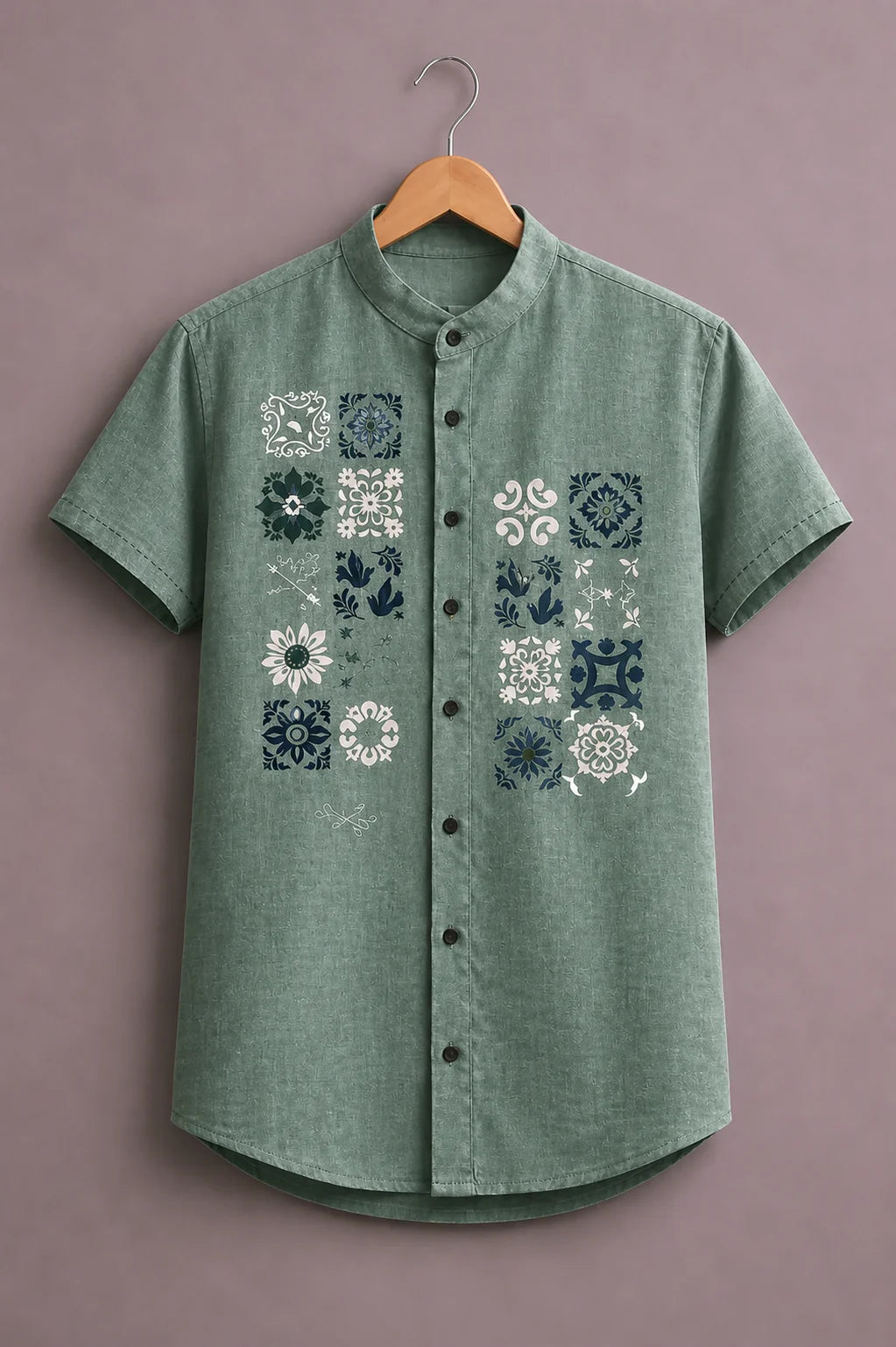SharpShirt Heritage Print Casual Shirt