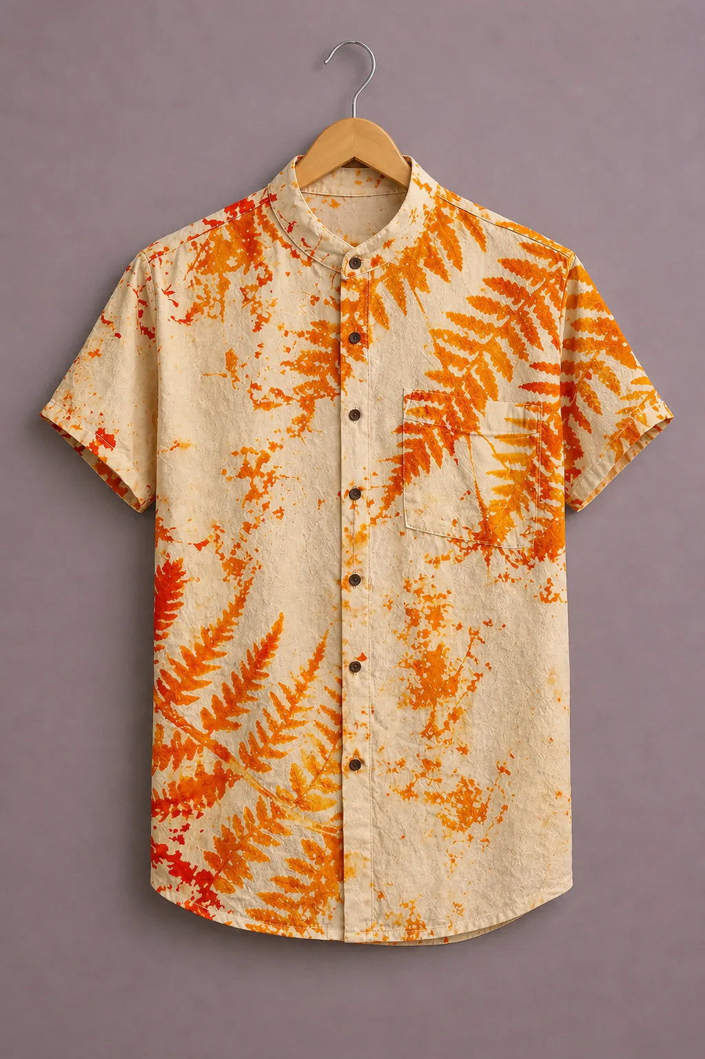 SharpShirt Tropical Leaf Print Casual Shirt