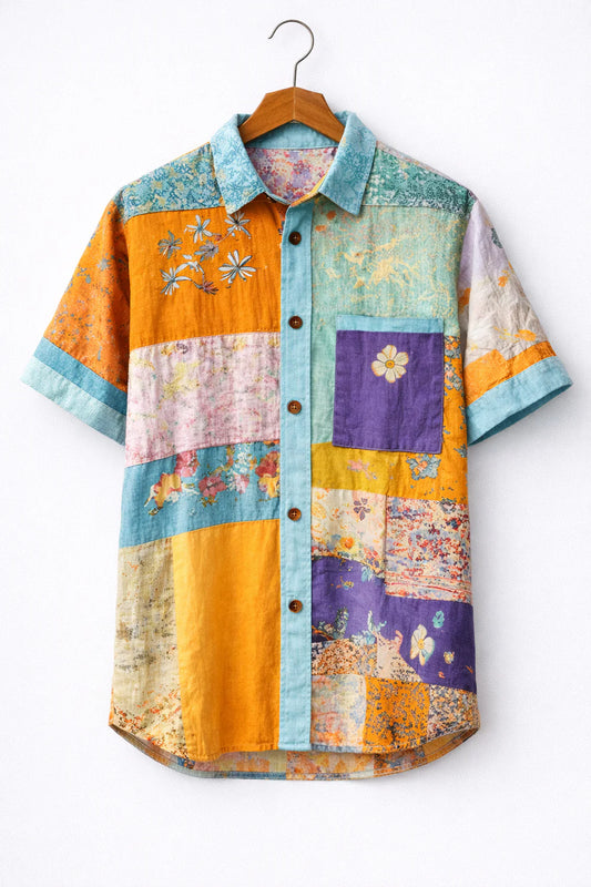 Pastel Patchwork Floral Shirt