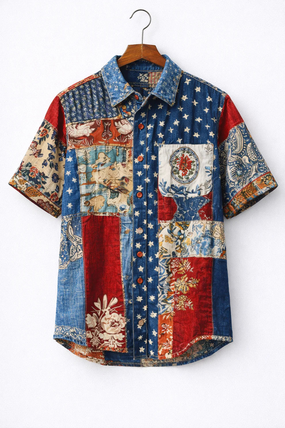 Americana Patchwork Vintage Shirt