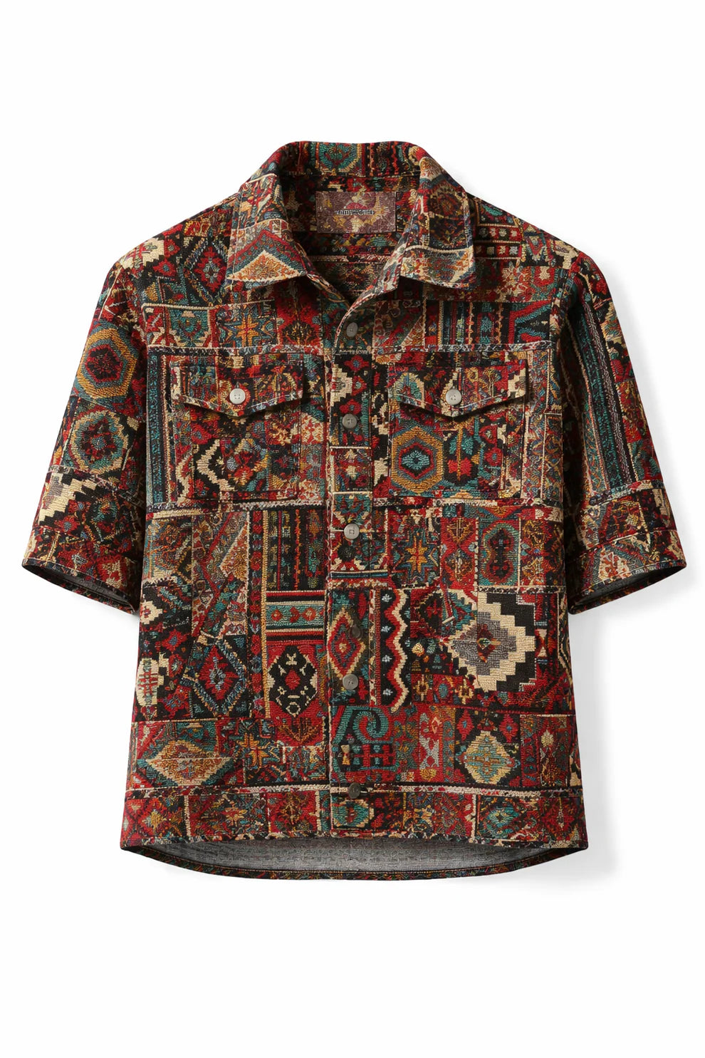 Tribal Mosaic Patchwork Jacket Shirt