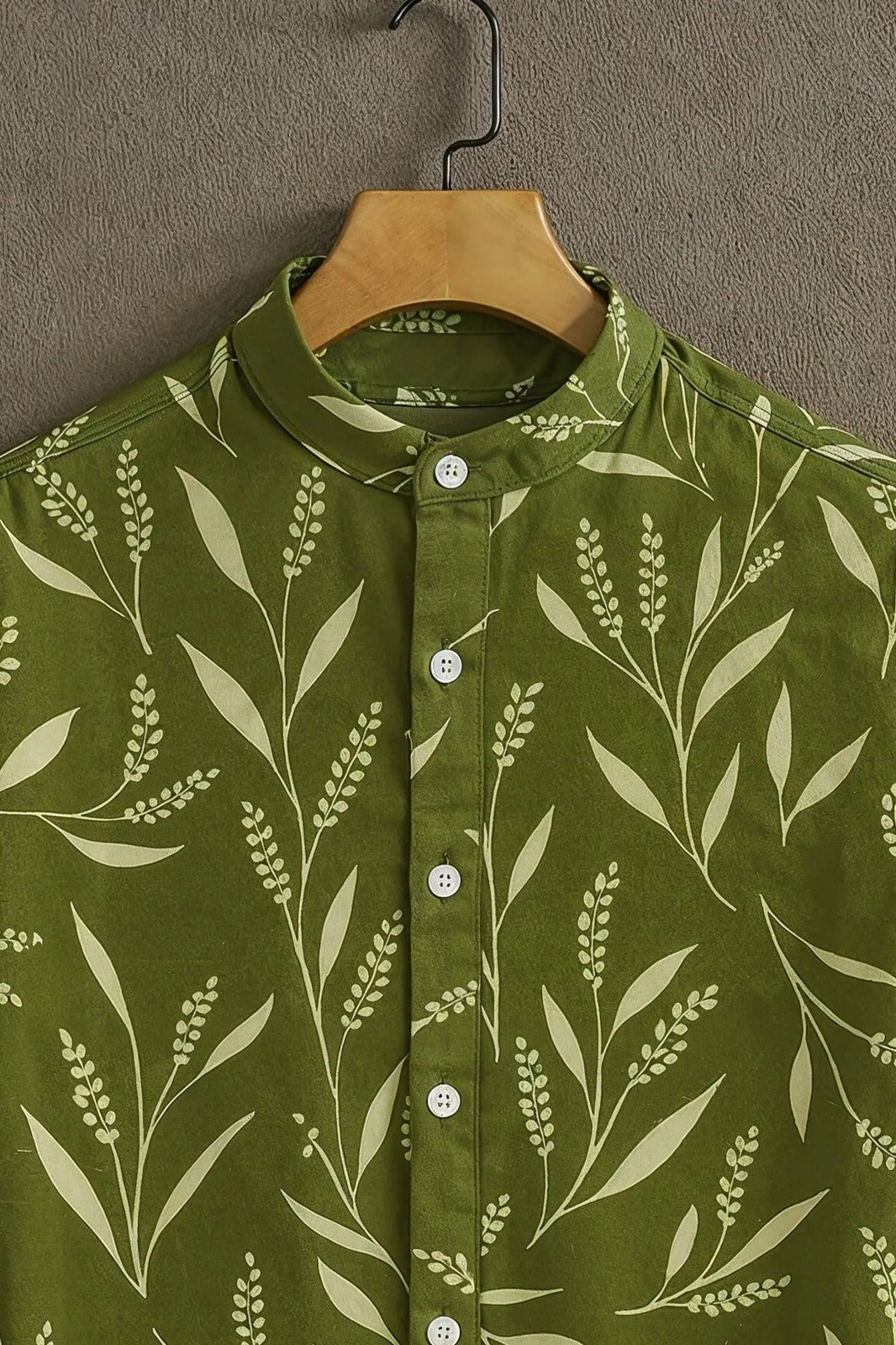 SharpShirt Premium Vertical Stripe Mandarin Collar Casual Shirt