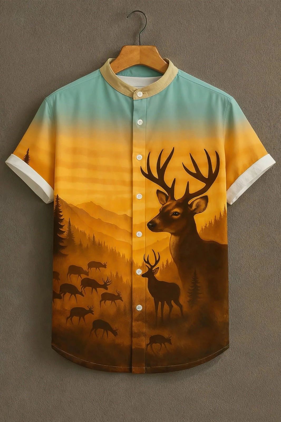 SharpShirt™ Wilderness Deer Print Shirt