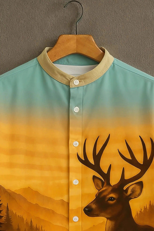 SharpShirt™ Wilderness Deer Print Shirt