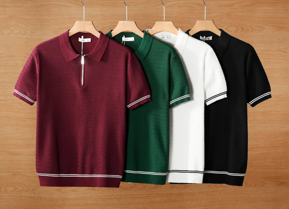 Signature Zip Knit Polo Collection