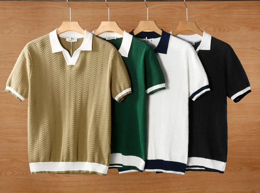 Elite Chevron Knit Polo Collection